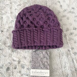 IrelandsEye Merino Wool Aran Beanie Hat.